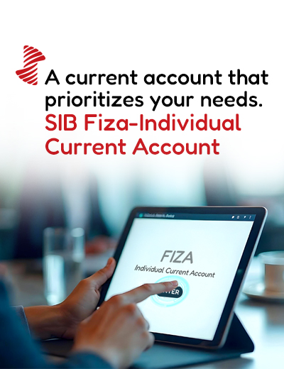 Fiza Individual Current Account mobile banner